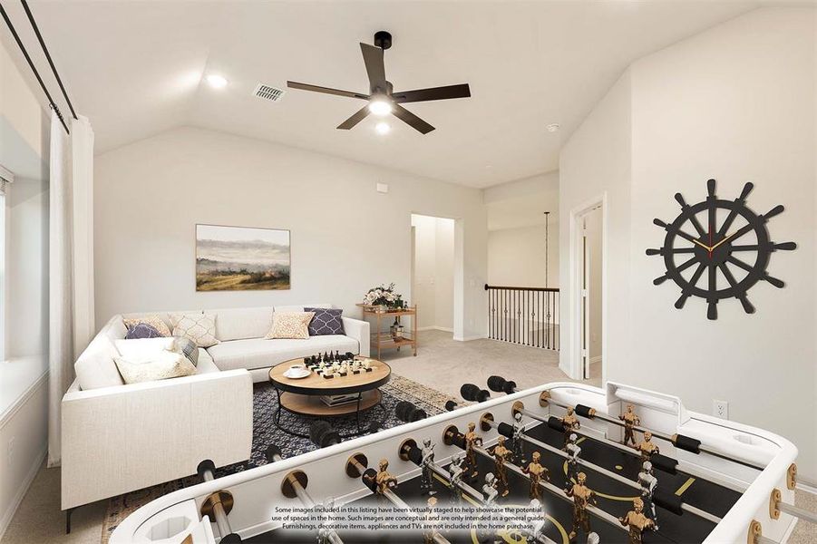 Furnished interior view inside a new home in Sunrise at Garden Valley 60-79, Waxahachie (Image 17).