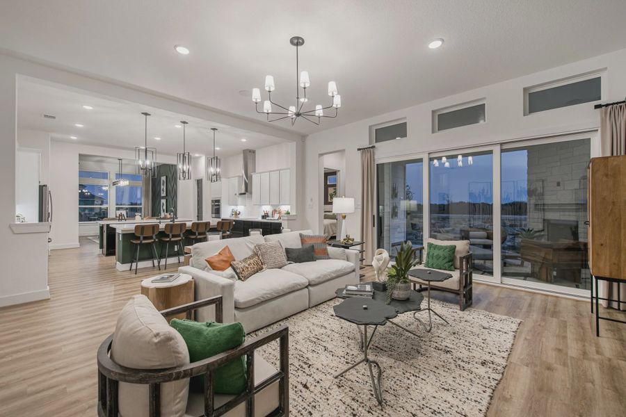 Representative furnished interior of a home built from the Adelaide by Chesmar Homes in Mesa Western, Cibolo (Image 5).
