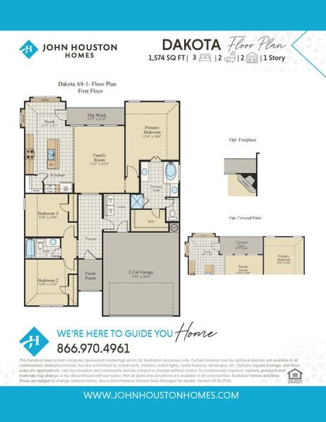 2D floor plan layout for the Dakota by John Houston Homes in Vista Point - Phase 1, Grandview, TX (Image 3). 2D floor plan layout for the Dakota by John Houston Homes in Vista Point - Phase 1, Grandview, TX (Image 3).