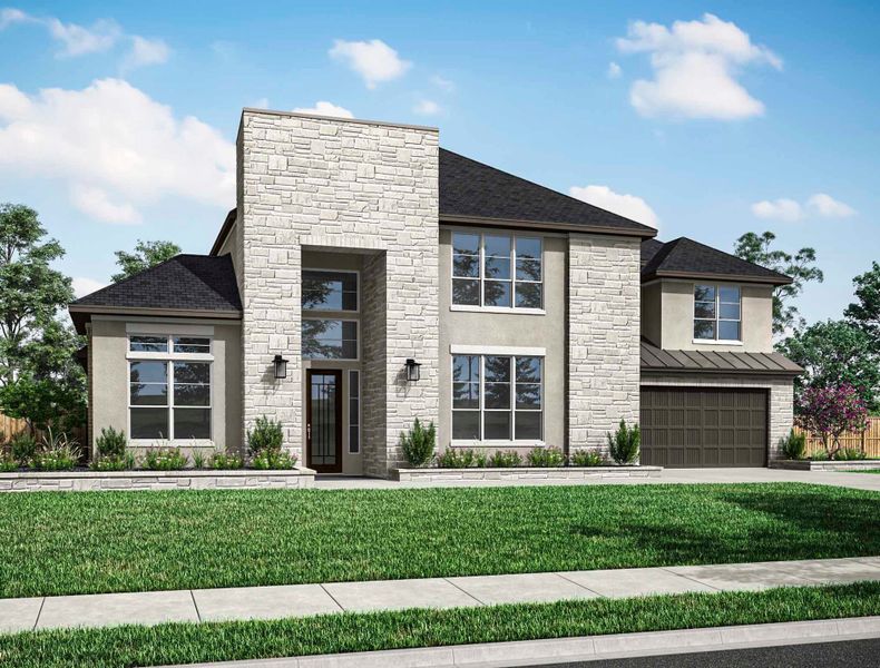 Representative exterior photo of a completed home built from the Trieste by Tri Pointe Homes in Bridgeland, Cypress, TX (Image 20).
