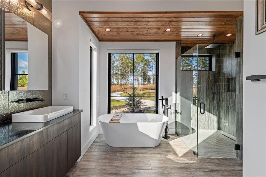 Furnished interior view inside a new home in , Ellijay (Image 45).