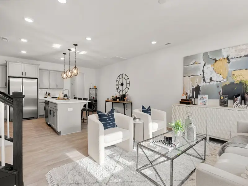 Furnished interior view inside a new home in Village Heights TH, Greensboro (Image 4).