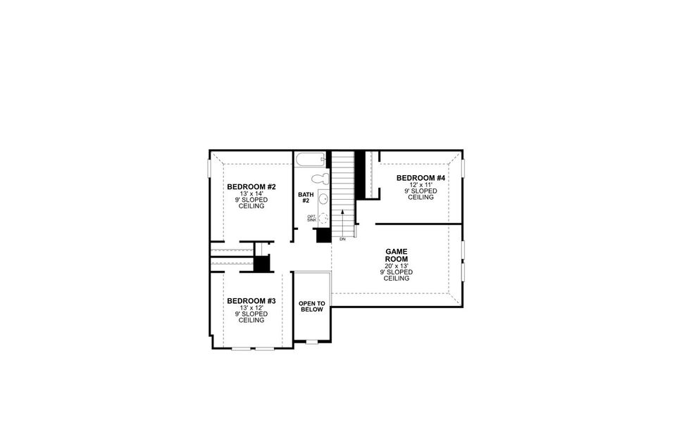 2D floor plan layout for the Bryant by M/I Homes in Lily Creek at Sutton Fields, Aubrey, TX (Image 4). 2D floor plan layout for the Bryant by M/I Homes in Lily Creek at Sutton Fields, Aubrey, TX (Image 4).