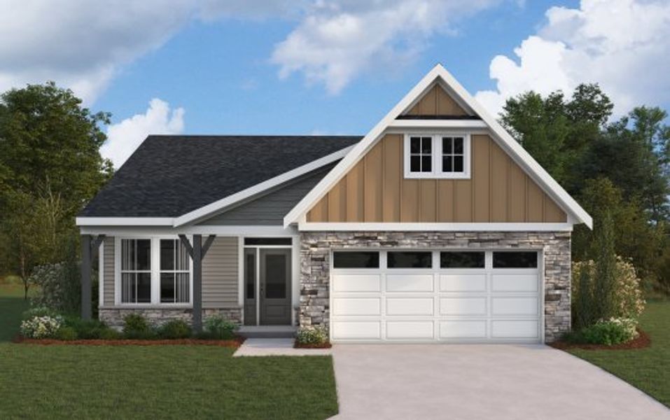 Representative exterior photo of a completed home built from the Edenton by Fischer Homes in Easton Park, Dallas, GA (Image 7).