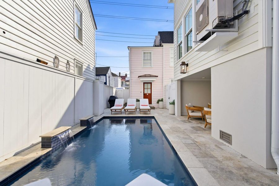Exterior details and patio area of a home in , Charleston (Image 29).