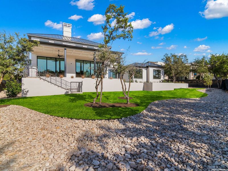 Exterior details and patio area of a home in , San Antonio (Image 38).