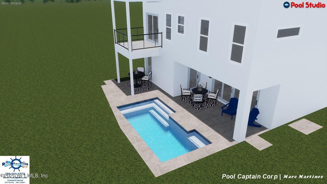 Exterior rendering of this home design in , Palm Coast, FL (Image 4).