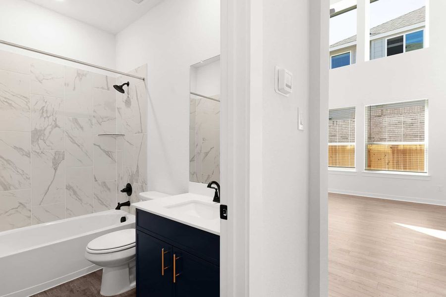 Furnished interior view inside a new home in Lariat, Liberty Hill (Image 10).