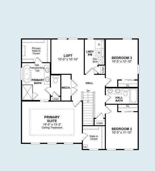 2D floor plan layout of this home in Stono Village, Hollywood, SC (Image 1).