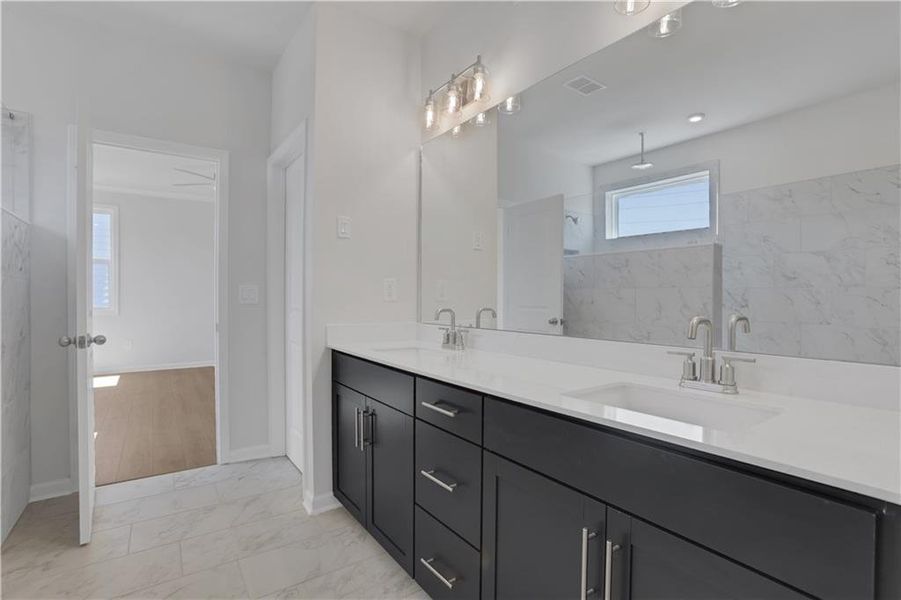 Furnished interior view inside a new home in The Paddocks at Doc Hughes, Buford (Image 8).