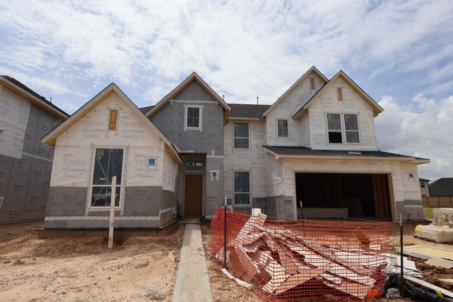 In-progress construction of a new home in Dunham Pointe, Cypress, TX (Image 5).