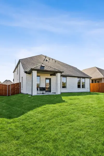 Covered Patio in the Winters home plan by Trophy Signature Homes