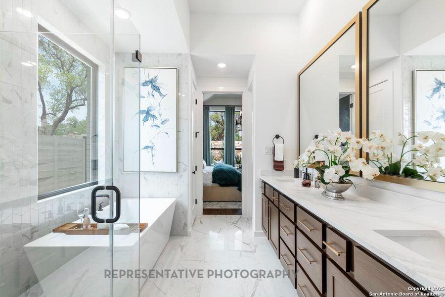 Furnished interior view inside a new home in Mayfair: 50ft. lots, New Braunfels (Image 11).