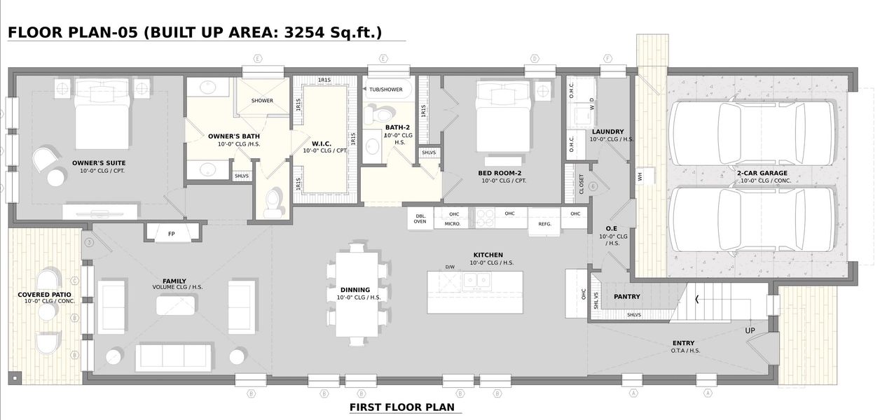 2D floor plan layout for the Plan 5 by Monarch Homes in Royal Court, Frisco, TX (Image 3). 2D floor plan layout for the Plan 5 by Monarch Homes in Royal Court, Frisco, TX (Image 3).
