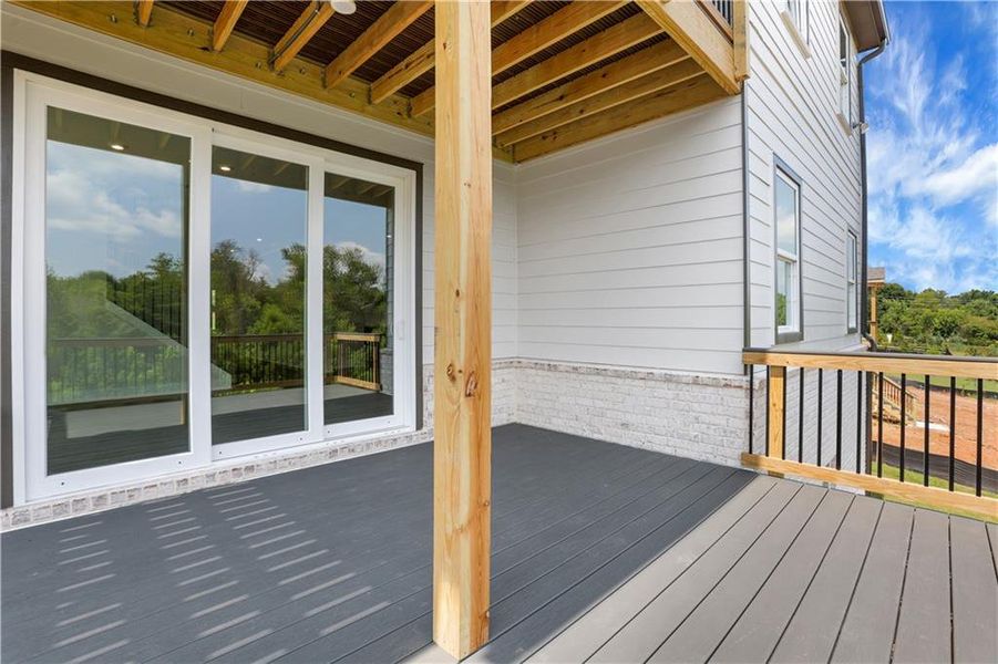 Exterior details and patio area of a home in Hopewell Reserve, Cumming (Image 22).