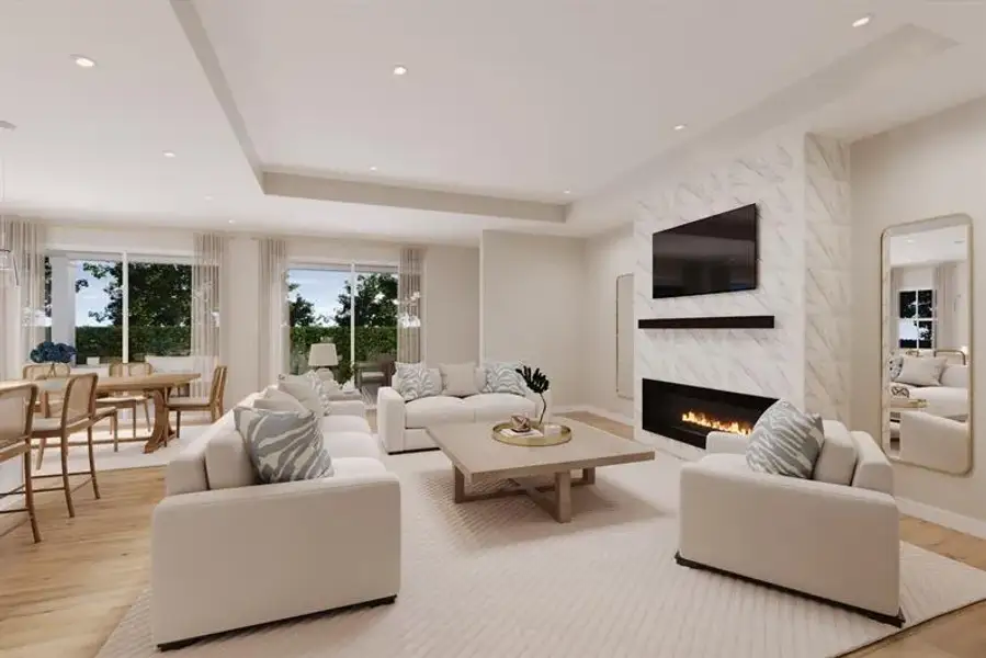 Representative furnished interior of a home built from the Preston Quick Move-In by Ryan Homes in Lakes at Riverbend, Navassa (Image 4).