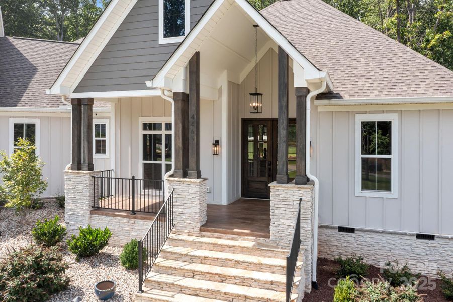 Front exterior of a new home in , Lincolnton, NC, highlighting curb appeal (Image 25).