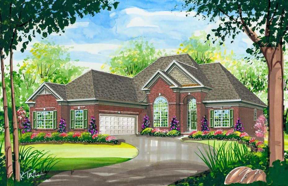 Representative rendering of the exterior for the Bagwell Place by Sentinel Builders, Inc. (Image 1).