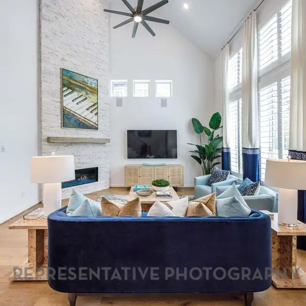 Furnished interior view inside a new home in , Cypress (Image 6).