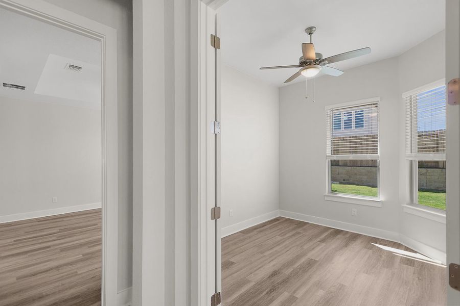 Representative unfurnished interior of a home built from the Parker by Chesmar Homes in Highland Village, Georgetown (Image 13). Representative unfurnished interior of a home built from the Parker by Chesmar Homes in Highland Village, Georgetown (Image 13).