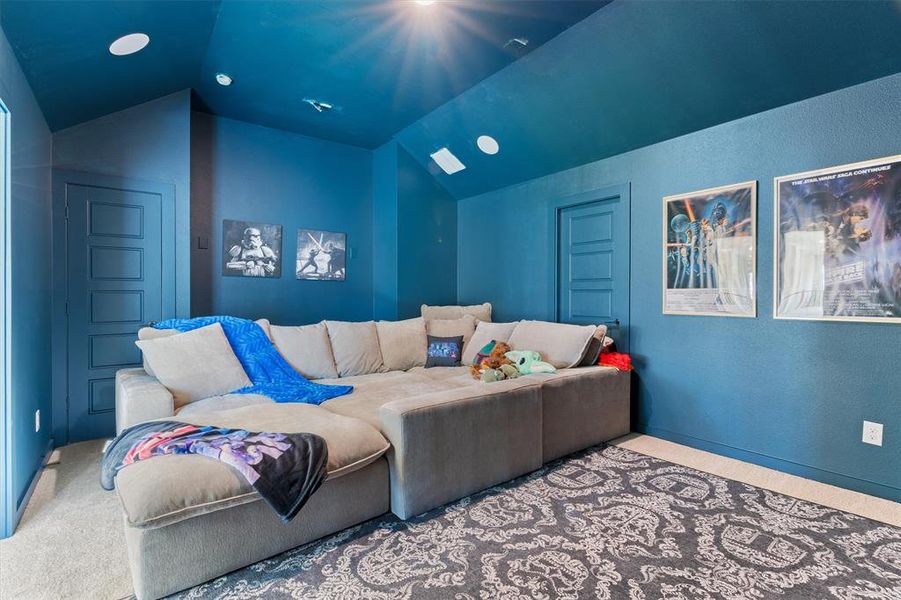 Media Room with in-wall speakers