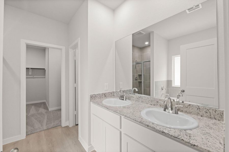 Furnished interior view inside a new home in Lakes at Crockett Martin, Conroe (Image 8).