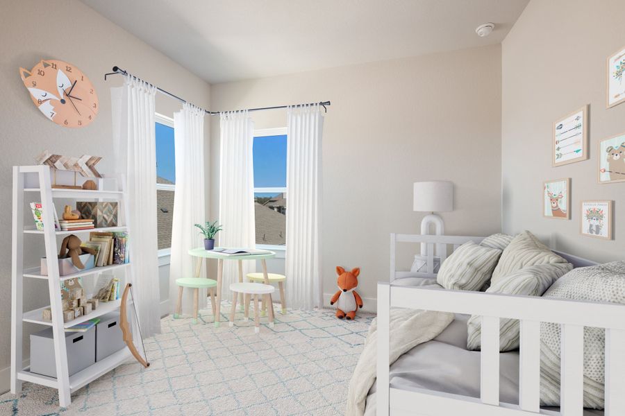 Furnished interior view inside a new home in The Grove at Vintage Oaks, New Braunfels (Image 8).