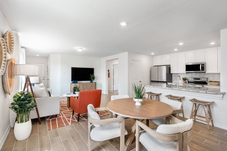 Representative furnished interior of a home built from the 1416 Modeled by KB Home in Spanish Trails, San Antonio (Image 9).