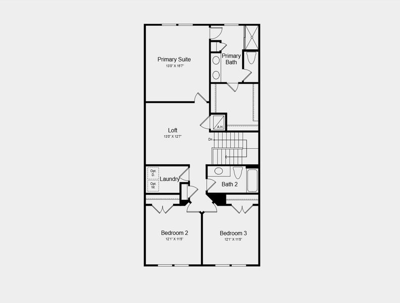 2D floor plan layout for the Bellflower by Taylor Morrison in Cherry Elm at SilverLeaf, St. Augustine, FL (Image 6). 2D floor plan layout for the Bellflower by Taylor Morrison in Cherry Elm at SilverLeaf, St. Augustine, FL (Image 6).