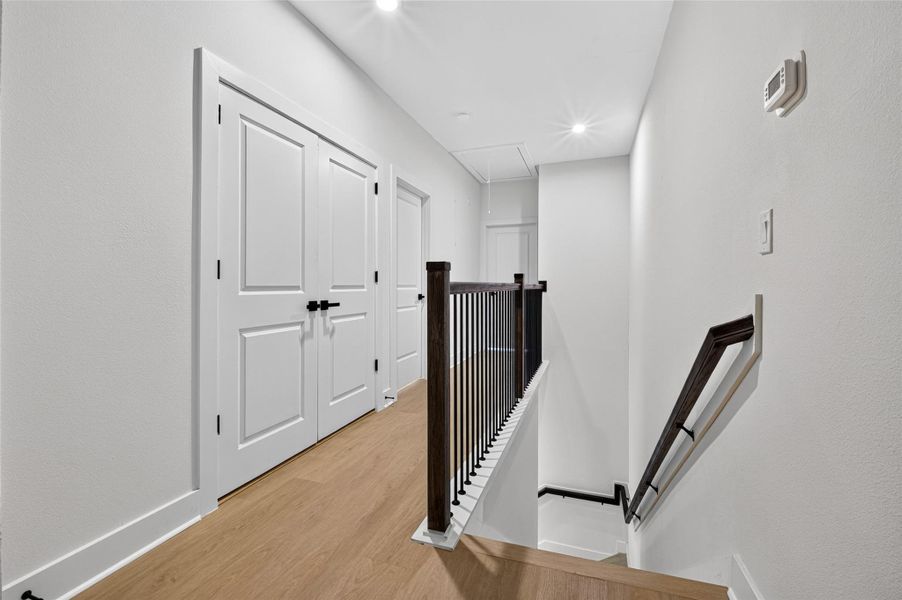 Staircase and hallway to the guest rooms Staircase and hallway to the guest rooms