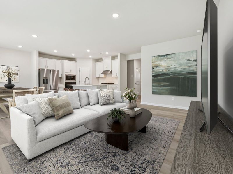 Furnished interior view inside a new home in Marshburn Landing - Signature Series, Wendell (Image 6).