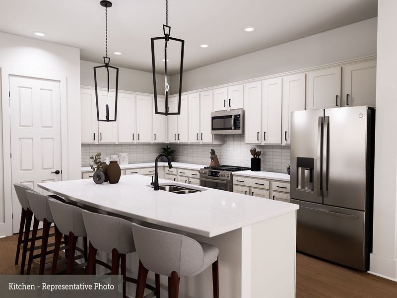 Furnished interior view inside a new home in The Woodlands Hills - Reserve Collection, Willis (Image 4).