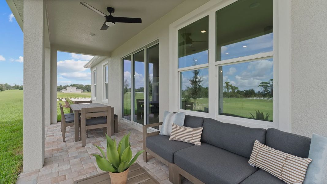 Exterior details and patio area of a home in Trailside, Mount Dora (Image 22).