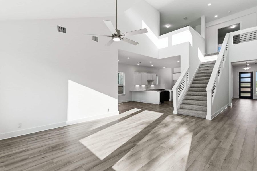 Spacious, unfurnished interior of a new home in Buffalo Crossing, Cibolo (Image 26). Spacious, unfurnished interior of a new home in Buffalo Crossing, Cibolo (Image 26).