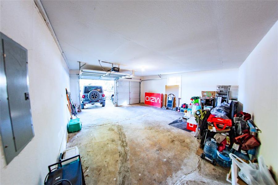 Garage with electric panel
