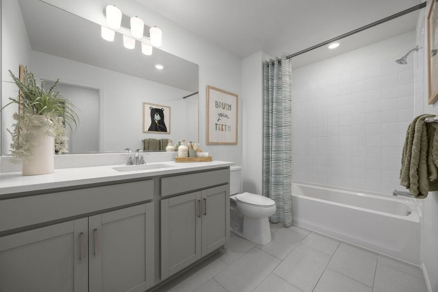 Representative furnished interior of a home built from the 1762 Modeled by KB Home in Windler Wildflower, Aurora (Image 12).