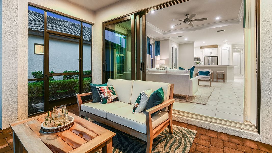Representative furnished interior of a home built from the Ibis by Taylor Morrison in Esplanade at The Heights, Bradenton (Image 45).