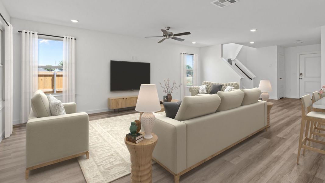 Representative furnished interior of a home built from the The Nolan by D.R. Horton in Overlook West, Wolfforth (Image 5). Representative furnished interior of a home built from the The Nolan by D.R. Horton in Overlook West, Wolfforth (Image 5).