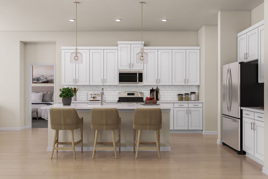 Representative furnished interior of a home built from the Rainey by Tri Pointe Homes in Lariat, Liberty Hill (Image 14).