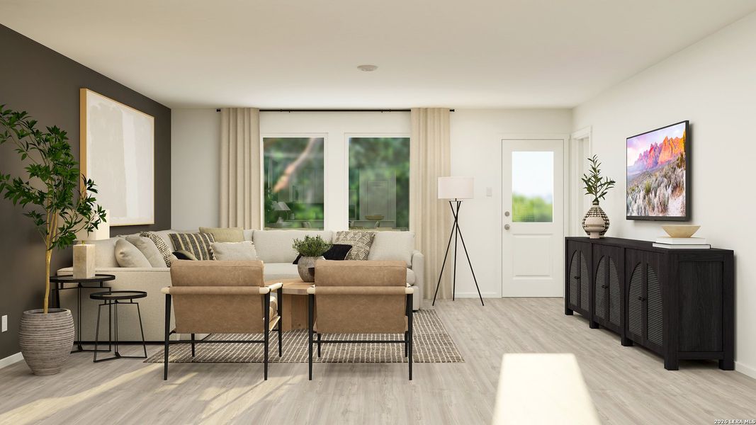 Furnished interior view inside a new home in Kings Landing, Corpus Christi (Image 17).