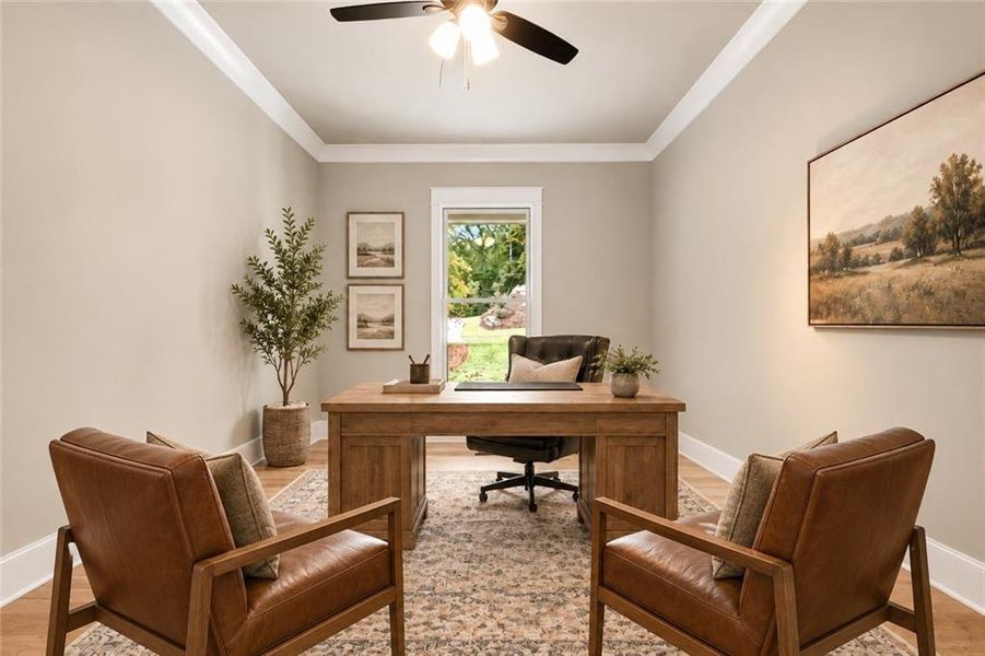 Furnished interior view inside a new home in , Flowery Branch (Image 33).