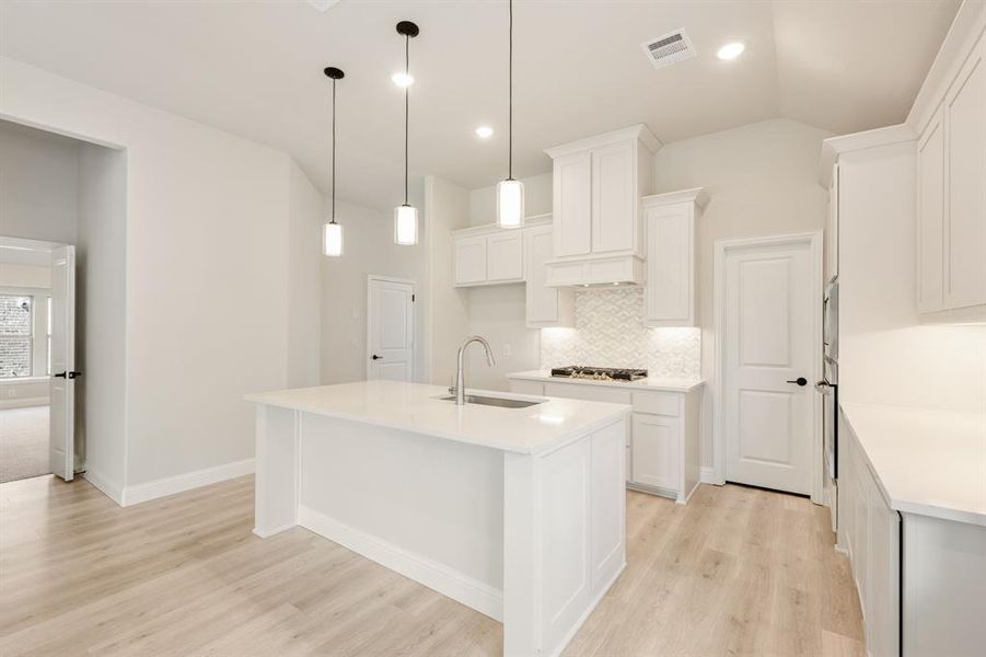 Furnished interior view inside a new home in Woodstone, Providence Village (Image 6). Furnished interior view inside a new home in Woodstone, Providence Village (Image 6).