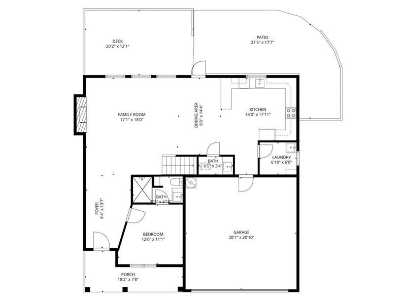 2D floor plan layout of this home in , Acworth, GA (Image 6).