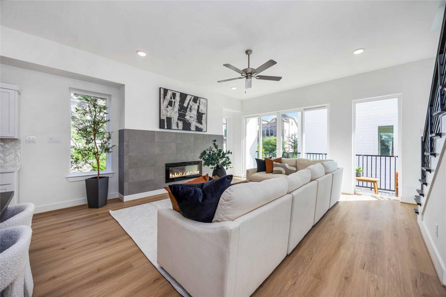 Furnished interior view inside a new home in , Houston (Image 6).