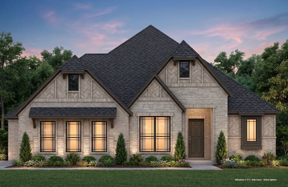 Front exterior of a new home in Chapel Ridge, Waco, TX, highlighting curb appeal (Image 23). Front exterior of a new home in Chapel Ridge, Waco, TX, highlighting curb appeal (Image 23).