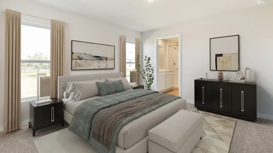 Furnished interior view inside a new home in Bentley Crossing, Fort Myers (Image 7).