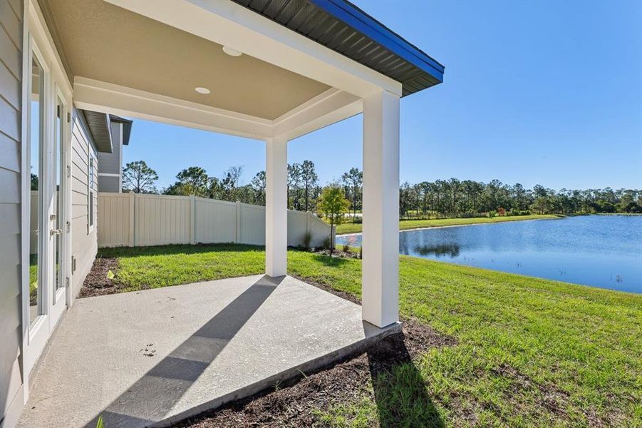 Exterior details and patio area of a home in Ellington Traditional, St. Cloud (Image 20). Exterior details and patio area of a home in Ellington Traditional, St. Cloud (Image 20).
