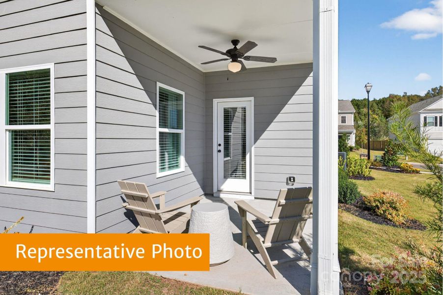 Exterior details and patio area of a home in Country Club Village, Salisbury (Image 2).