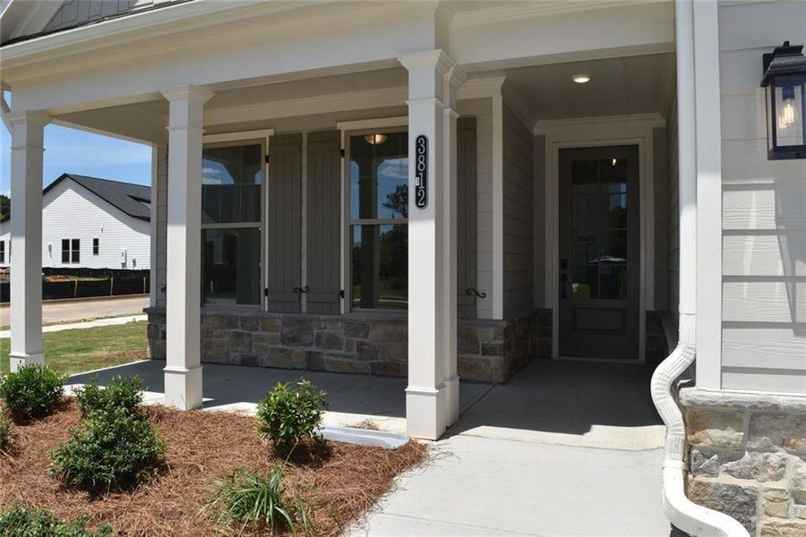 Exterior details and patio area of a home in Soleil Summit Chase, Snellville (Image 30). Exterior details and patio area of a home in Soleil Summit Chase, Snellville (Image 30).