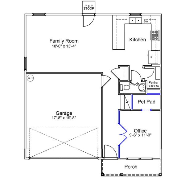 2D floor plan layout of this home in Ellington, Elgin, SC (Image 3).